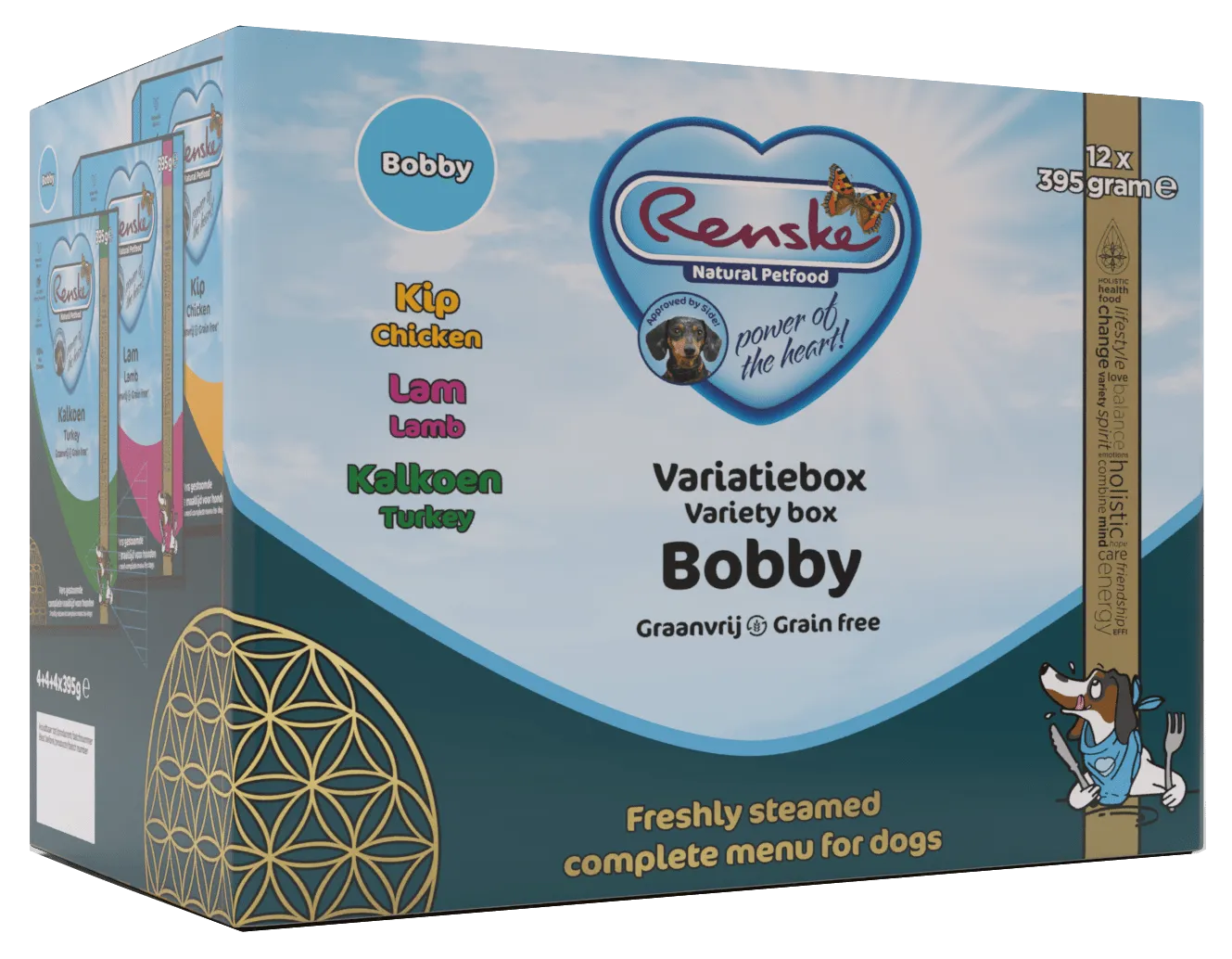 Renske Gestoomd Variatiebox Bobby 12x395g graanvrij