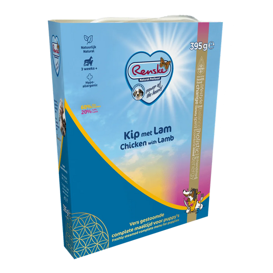Renske Gestoomd kip&Lam Puppy 395g