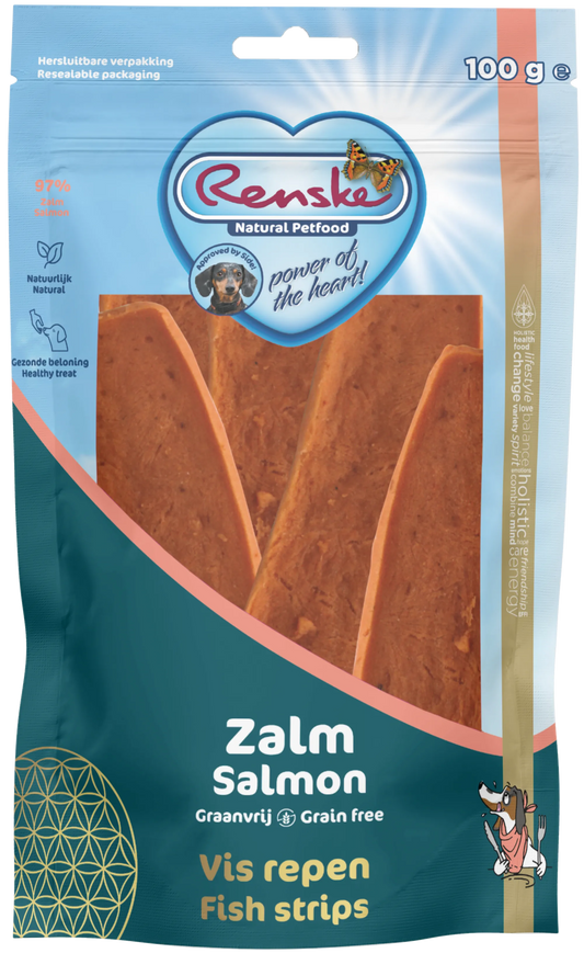 Renske Gezonde Beloningen Vlees Repen Zalm Graanvrij 100g
