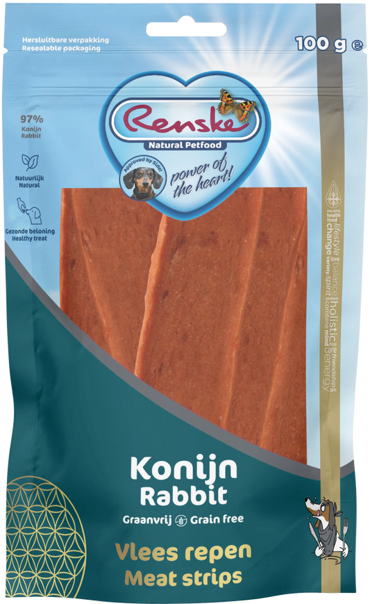 Renske Gezonde Beloningen Vlees Repen Konijn 100g